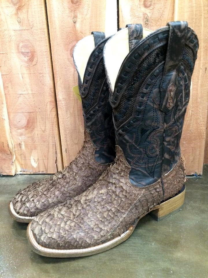 Men’s Corral Gnarly Fish Skin Boot | Lucky J Arena | Steakhouse | Rodeo ...